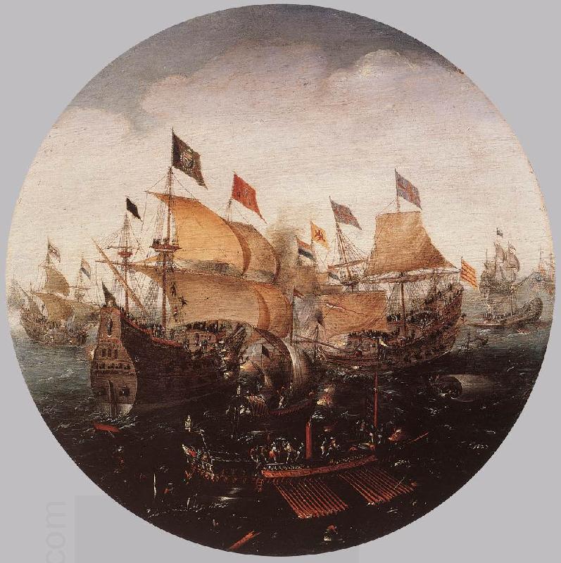 ANTHONISZ, Aert Sea Battle between Dutch and Spanish Boats oil painting picture